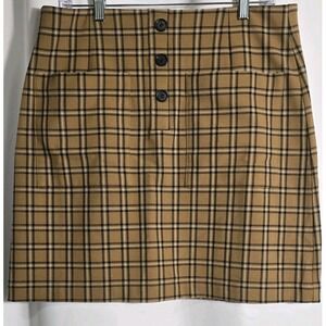 LOFT Outlet Womens Plaid Sailor Button Skirt Size 10‎